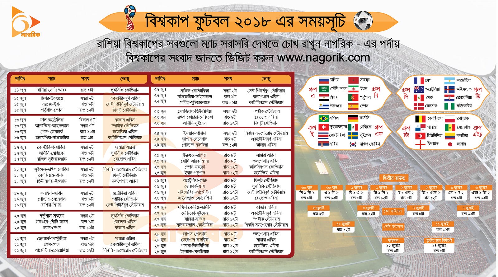 Fifa World Cup 2024 Match Schedule Bangladesh Time FIFA World Cup 2018 Schedule Bangladesh Time Nagorik TV Medium