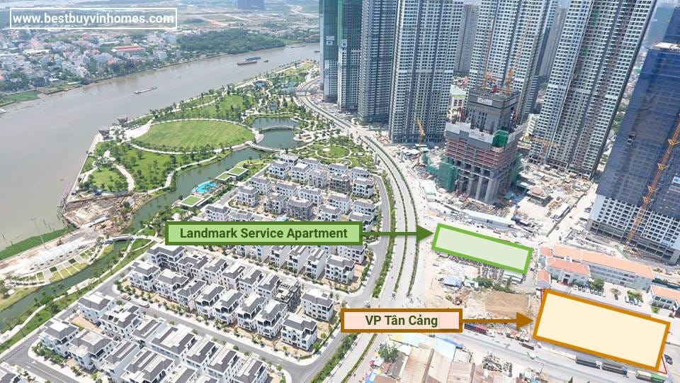 Hình ảnh tòa tháp Landmark Service Apartment tại khu đô