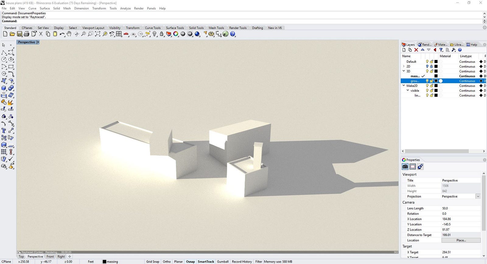 Rhino Tutorial Customizing Perspective View Settings and Making Simple