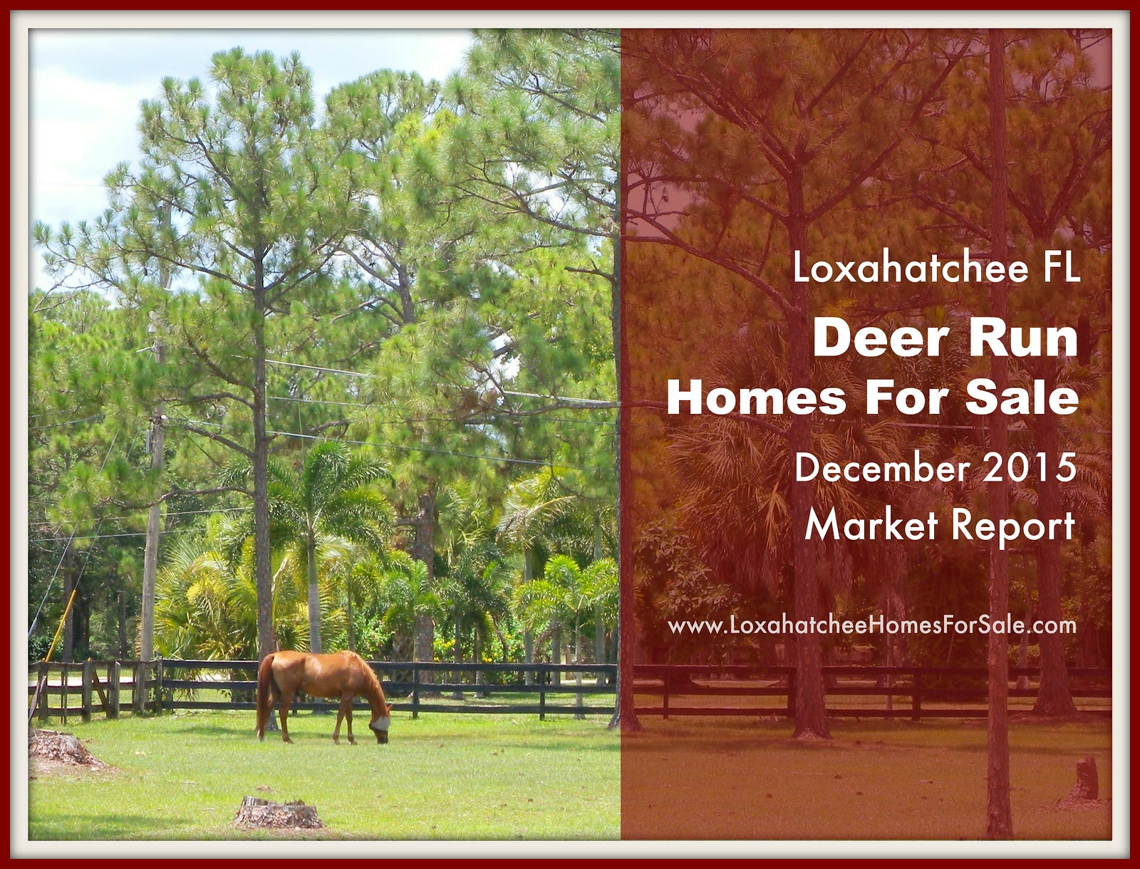 Homes For Sale in Deer Run Loxahatchee Market Report December 2015