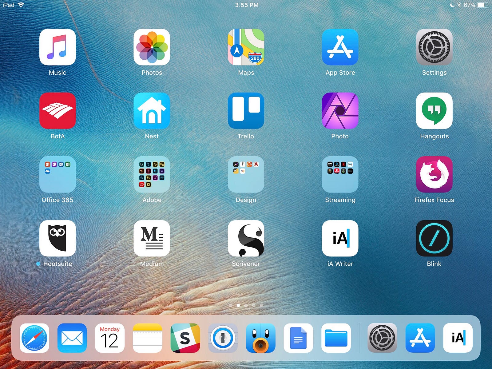 Newest Apple IPad Home Screen