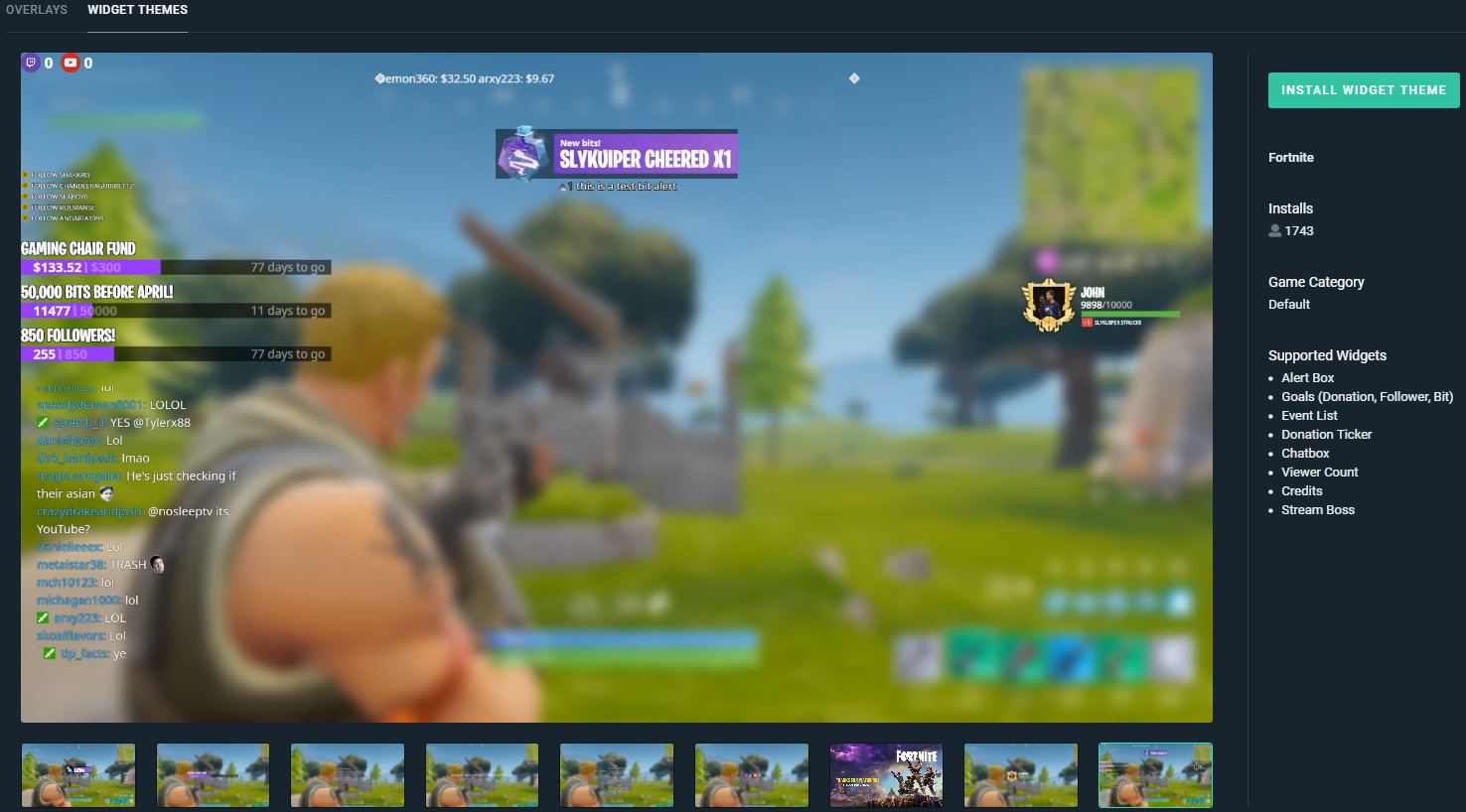 Widget Themes have arrived to the Streamlabs OBS Library!
