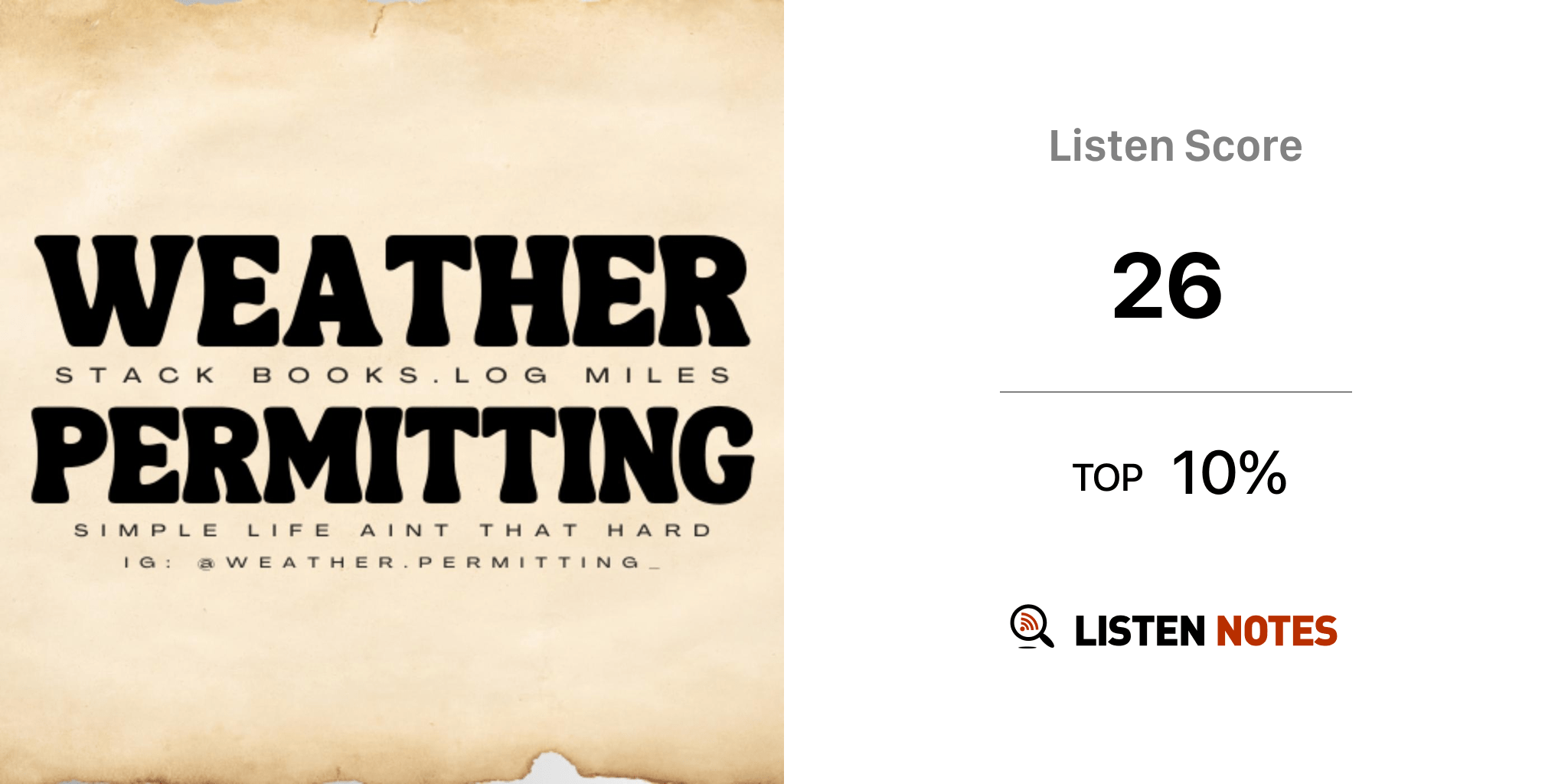 Weather Permitting (FKA The Bourbon Bookshelf Podcast) Listen Notes