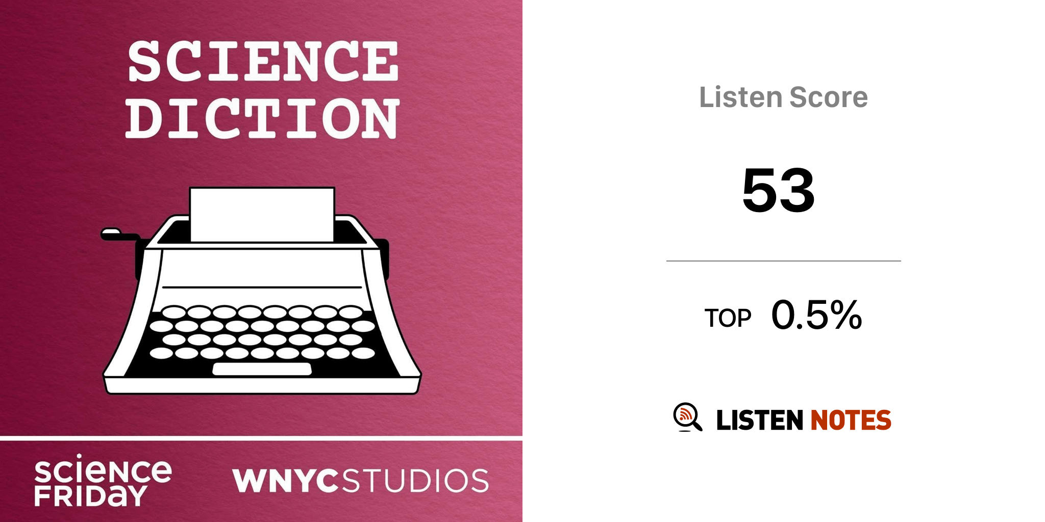 Science Diction (podcast) Science Friday and WNYC Studios Listen Notes