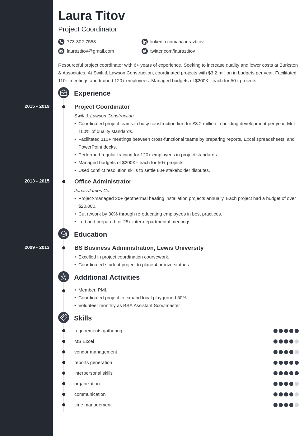 Project Coordinator Resume—Examples and 25+ Writing Tips