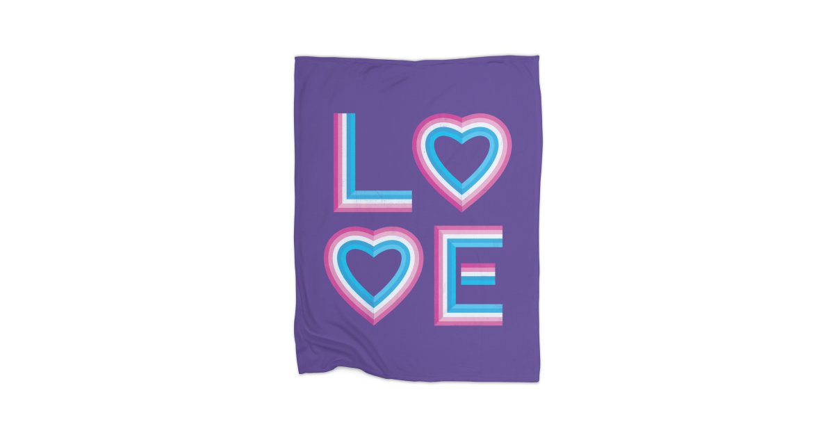 LOVE Blanket Fleece Blanket MidnightCoffee