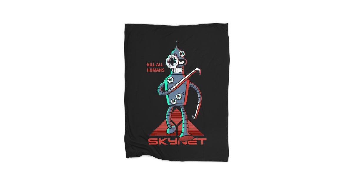 Kill all humans Blanket Fleece Blanket steppeua's Artist Shop