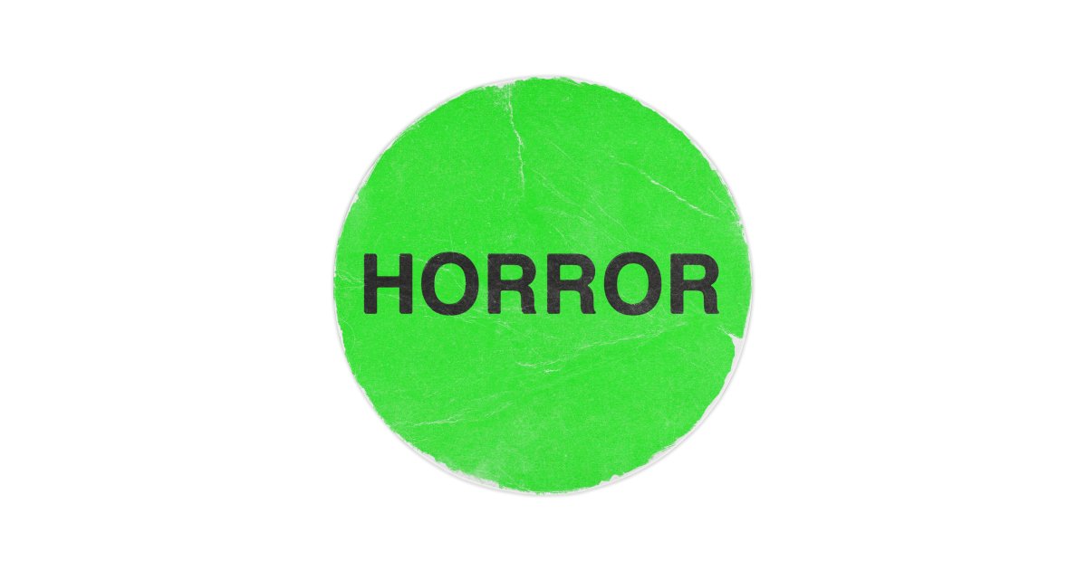 HORROR Retro Video Rental Sticker Home Decor Rug Glitch Goods by