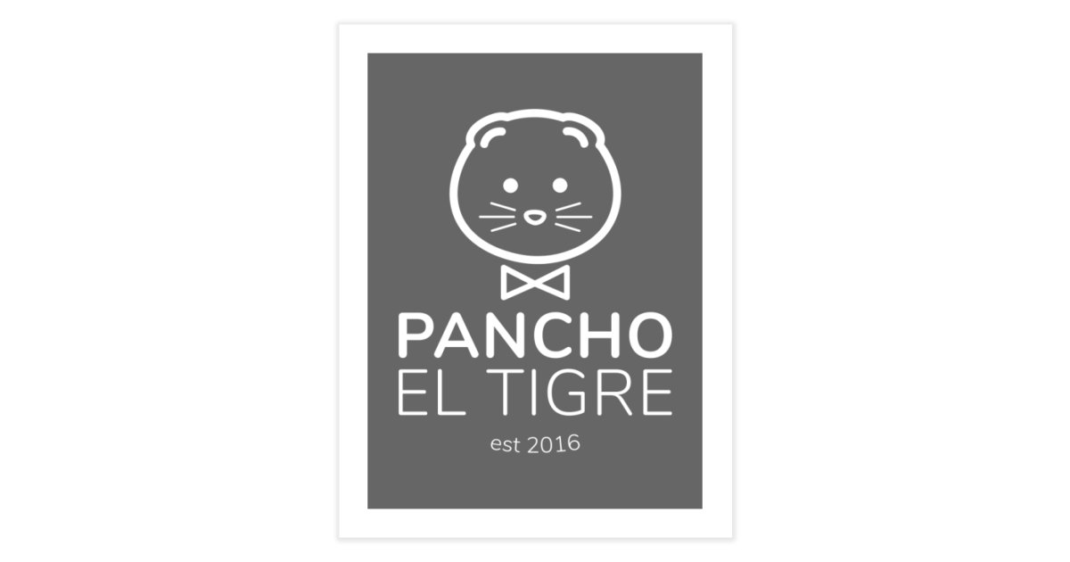 Pancho's Logo White Home Fine Art Print Pancho El Tigre Store