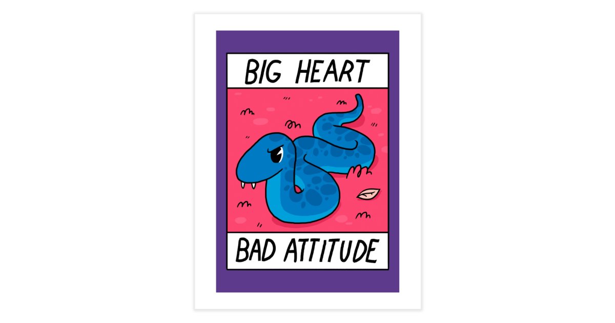 Big Heart/Bad Attitude Fine Art Print Threadless Artist Shop