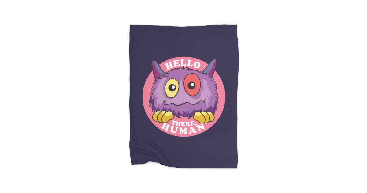 Hello There, Human Blanket Fleece Blanket MakersyArt