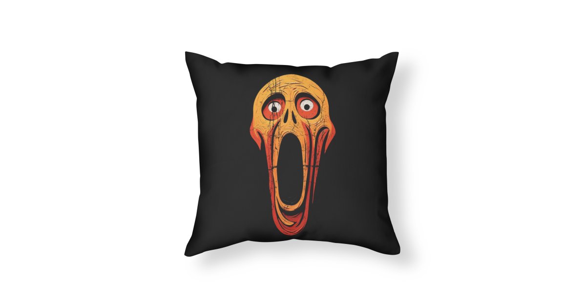 real life phobia and the scream Home Throw Pillow bulo