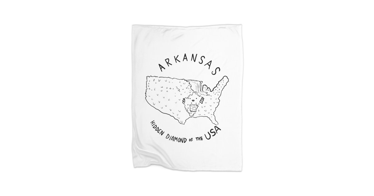 Arkansas Dark Text Home Blanket Nathan W Pyle Shop Strange Store