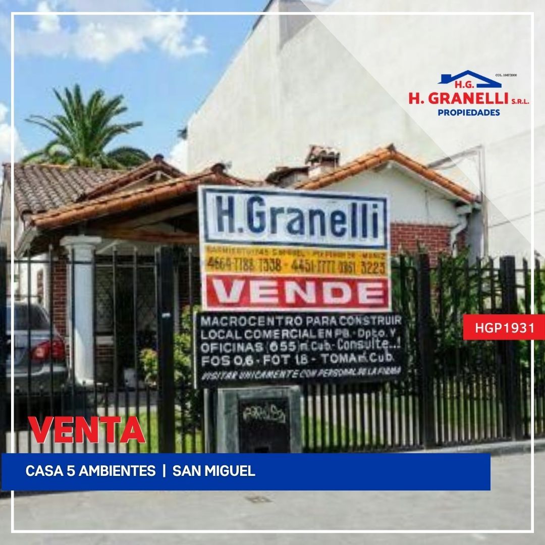 Casa en venta San Miguel 5 ambientes H. Granelli Propiedades