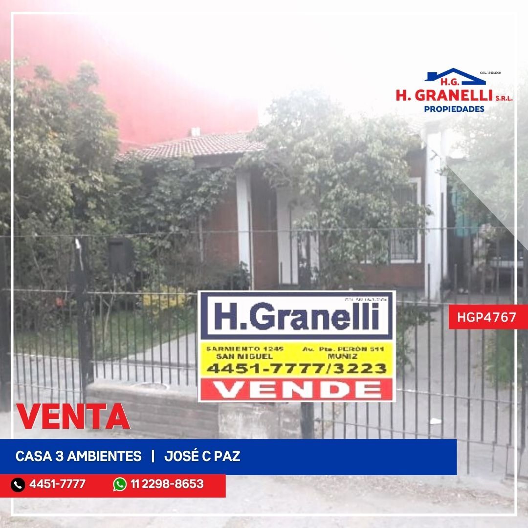 Casa en venta 3 ambientes H. Granelli Propiedades