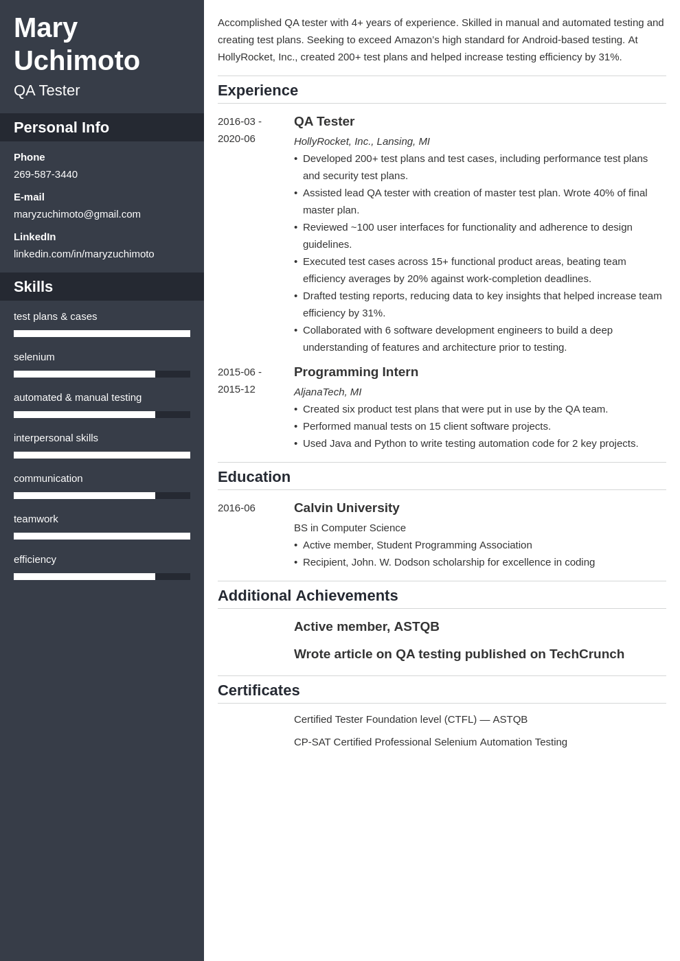 Qa Tester Resume: Examples And Complete Guide [10+ Tips]