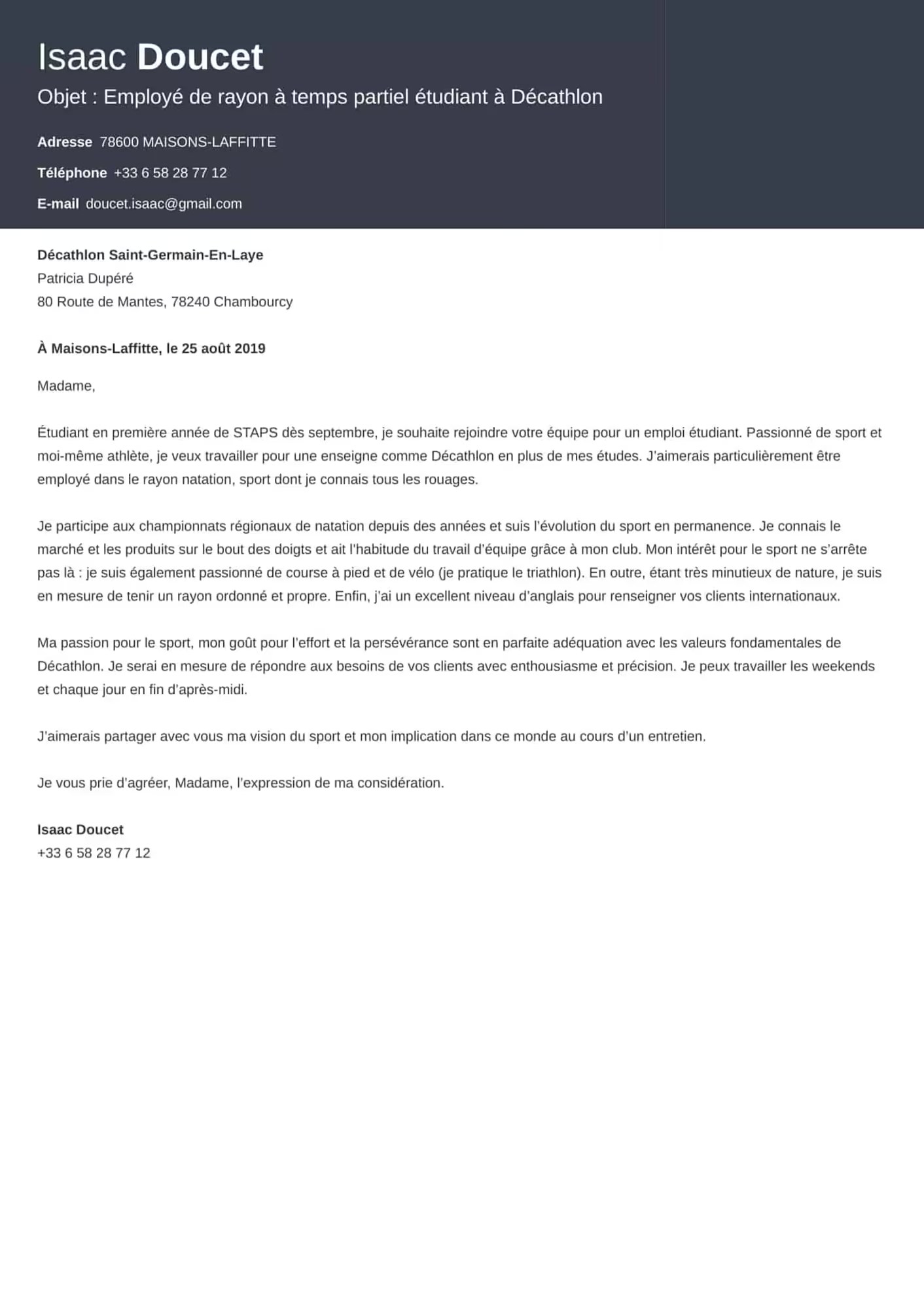 Lettre De Motivation Lidl équipier Polyvalent étudiant Telecharger Lettre de Motivation