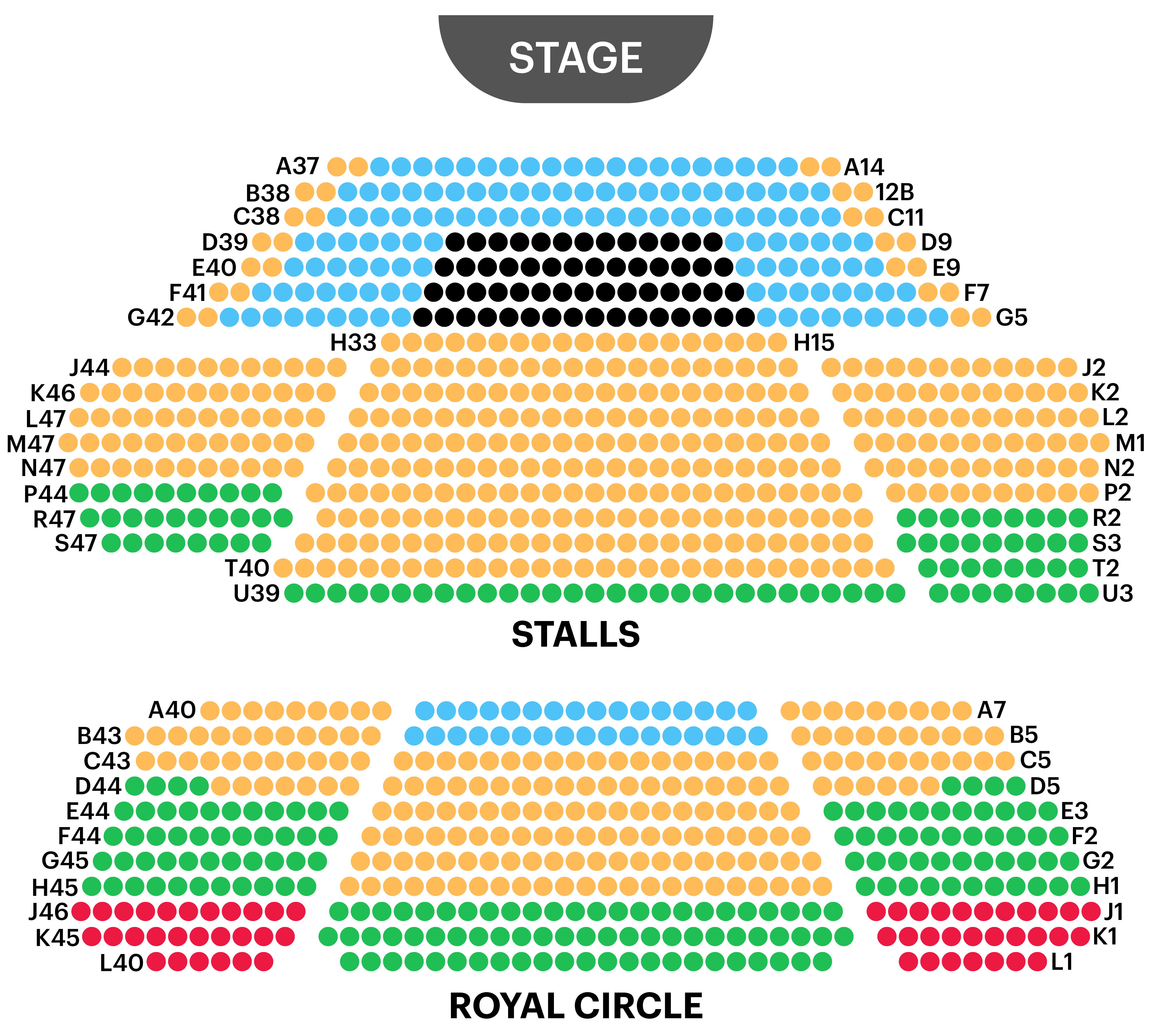 Prince Of Wales Theatre Seating Plan London Theatre Guide