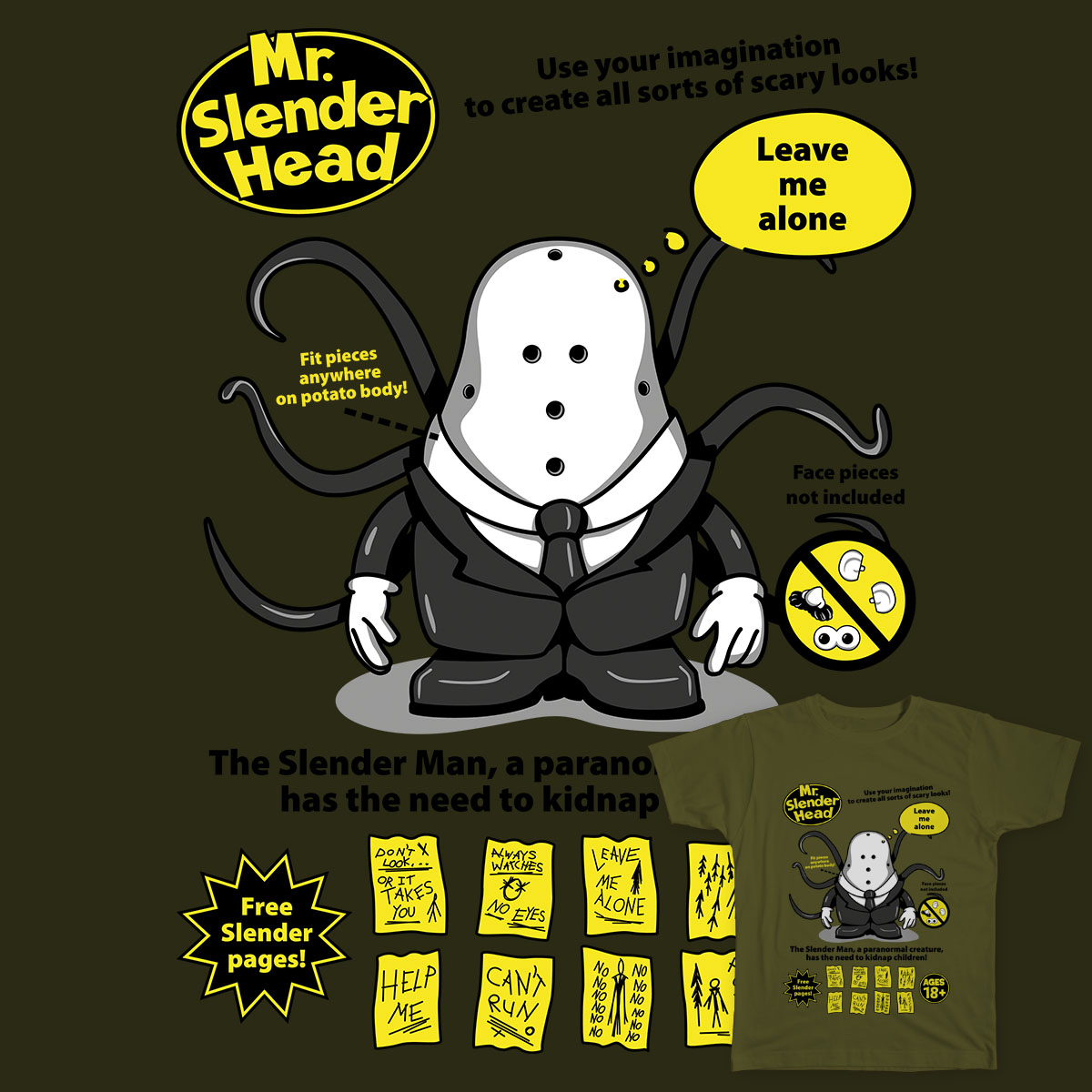 Score Mr. Slender Head by Olipopart on Threadless