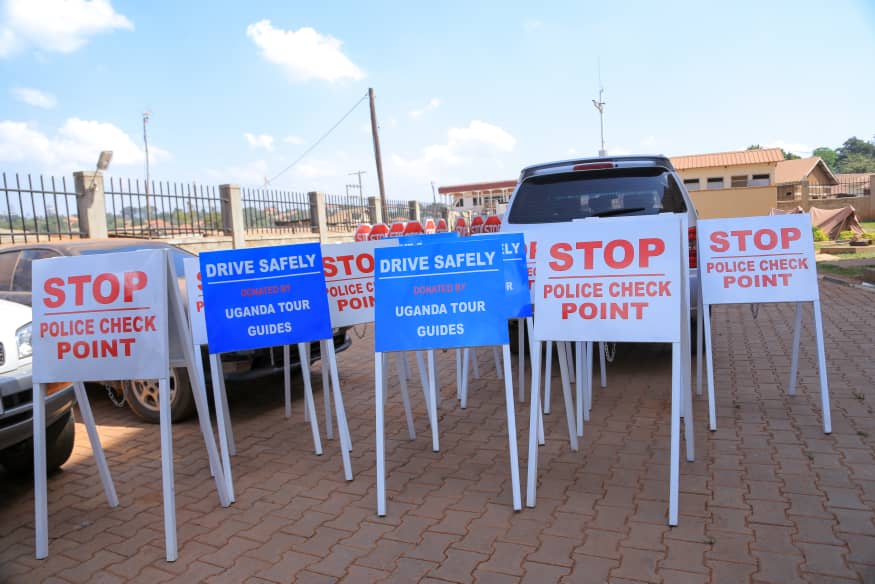 Uganda Tour Guides Donate Road Safety Signposts To Uganda Police
