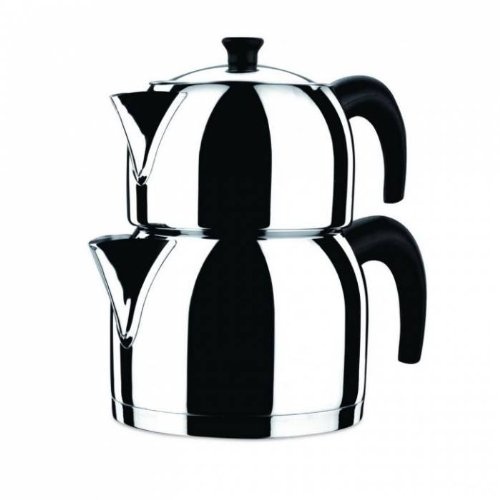KORKMAZ ASTRA 2.9 Liter 18/10 Stainless Steel Premium Turkish Teapot Home Coffee & Tea Makers