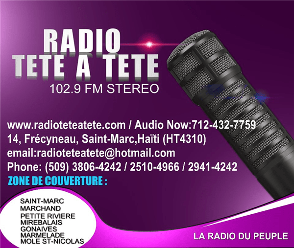 Tete a Tete, Radio Tete A Tete 102.9 FM, PortdePaix, Haiti Free