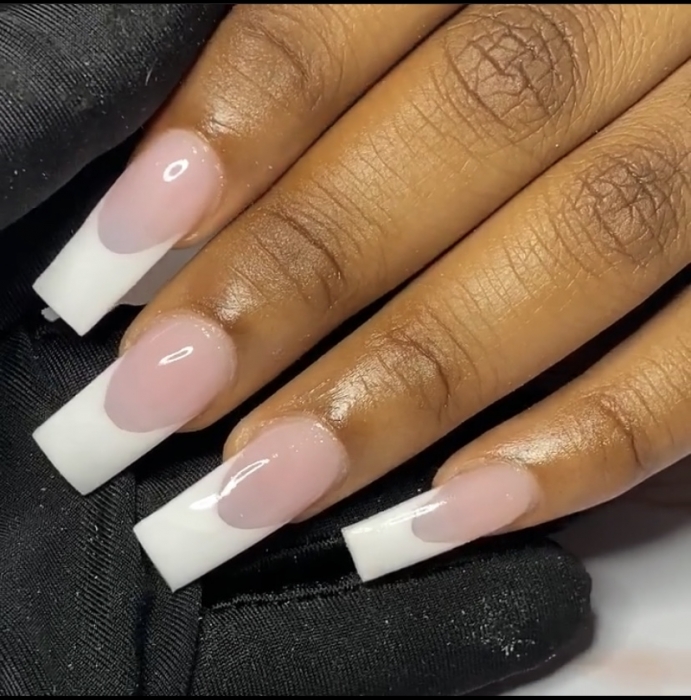 47+ Thin White Tip Acrylic Nails Ratuatutchpsiyah