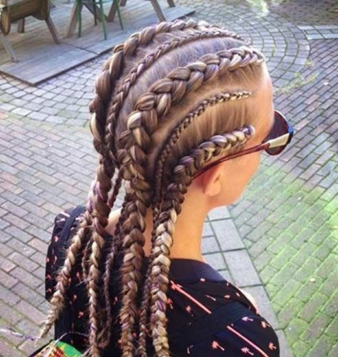 Trenzas Cosidas En Toda La Cabeza Peinados Lindos y Sencillos