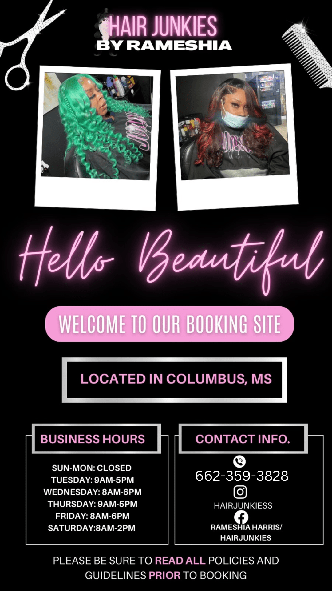 Schedule Appointment with Hair Junkies