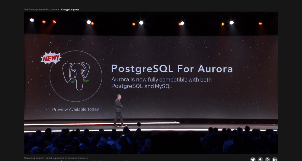 【速報】Amazon Aurora with PostgreSQL compatibility が発表されました