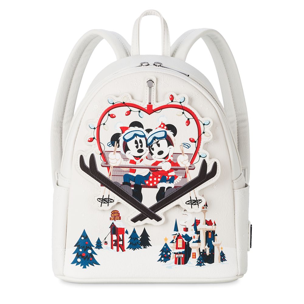 Mickey and Minnie Mouse Holiday Loungefly Mini Backpack shopDisney