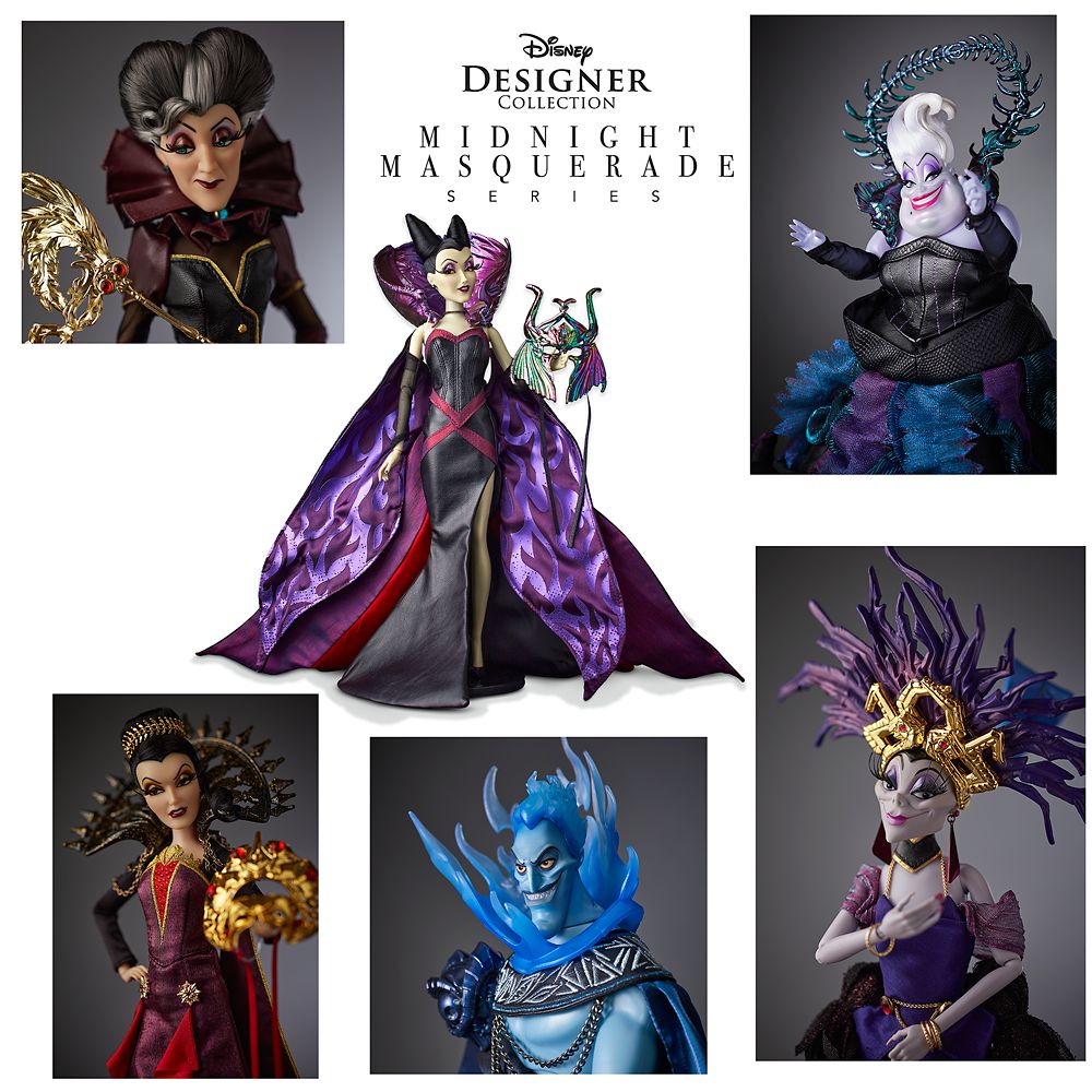 D23 Disney Designer Collection Midnight Masquerade Series Limited Edition Doll Set Villains