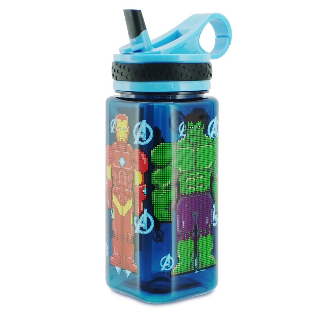 Marvel's The Avengers Water Bottle with BuiltIn Straw here now Dis
