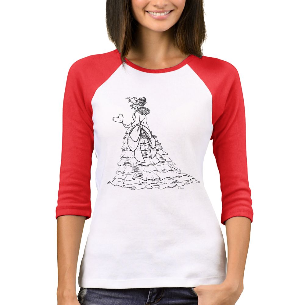 Queen of Hearts Raglan TShirt for Women Art of Disney Villains