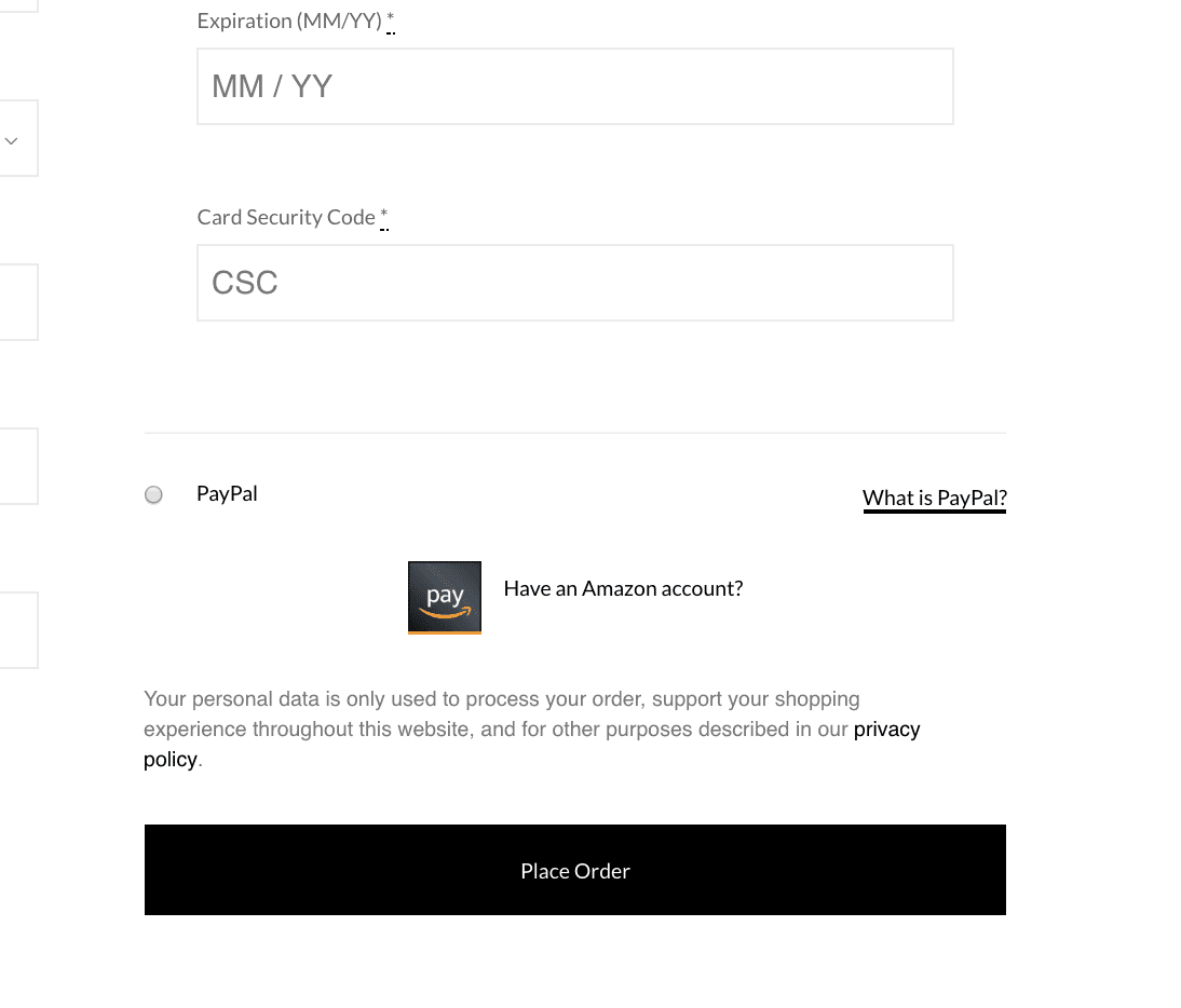 Display Amazon Pay as a normal payment gateway