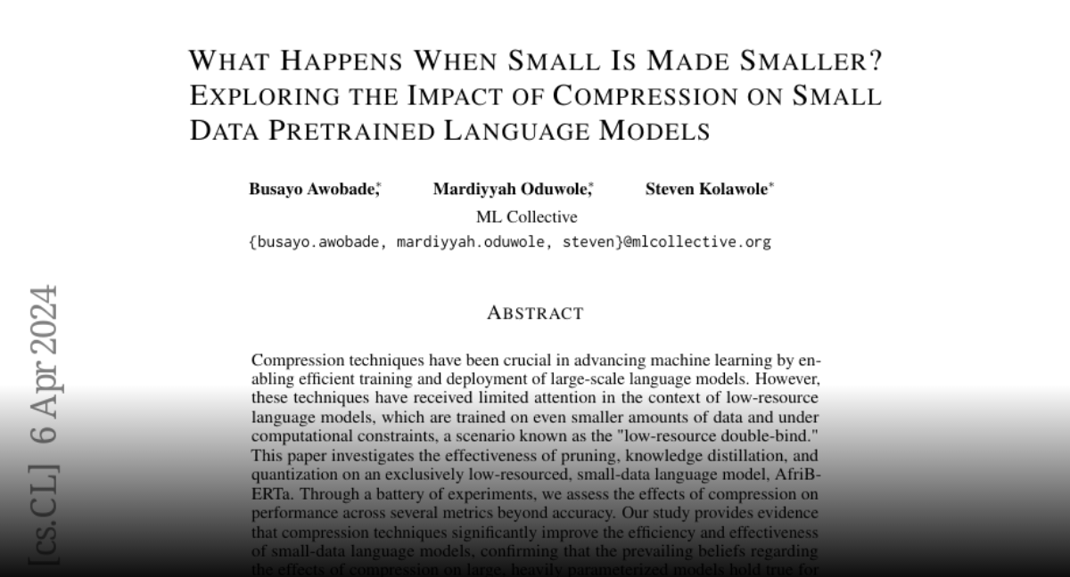 Paper page What Happens When Small Is Made Smaller? Exploring the