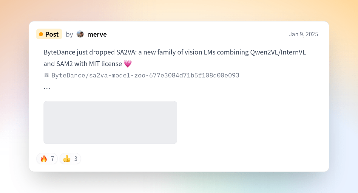 Merve On Hugging Face Bytedance Just Dropped Sa2va A New Family Of