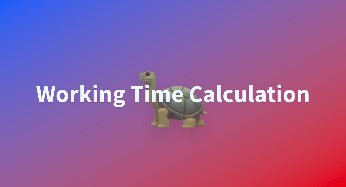 jurgendn/workingtimecalculation at main