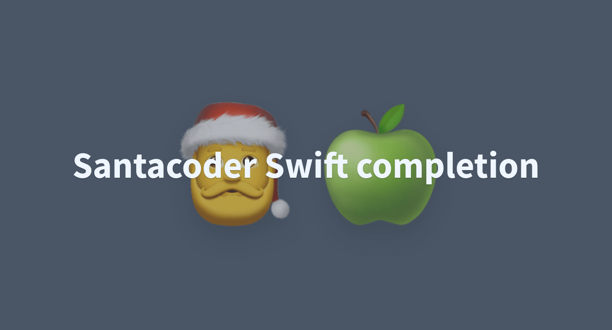 Santacoder Swift completion a Hugging Face Space by mrm8488
