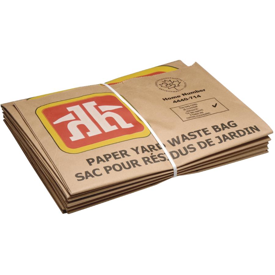 5 Pack Lawn and Leaf Paper Garbage Bags Home Hardware