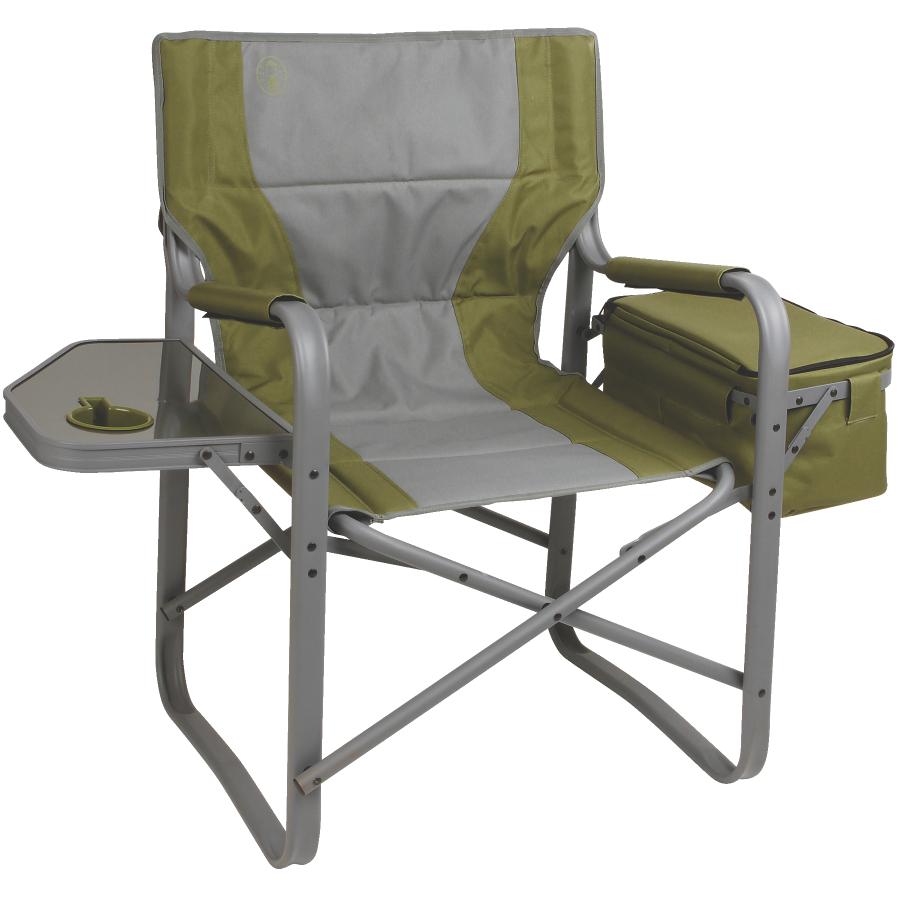 Coleman Folding Chair With Table Coleman Aluminum Directors Camping Chair, with Side Table and Cooler