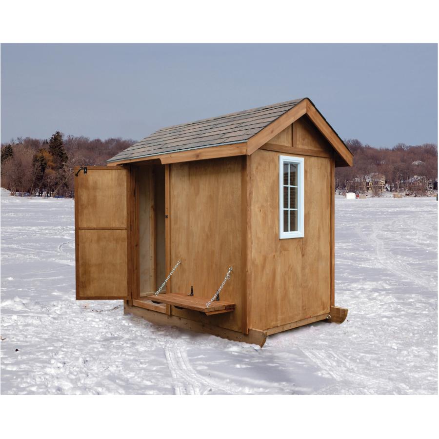 Ice house plans new image 2020. 5 X 8 Ice Fishing Hut With Plywood Siding Home Hardware