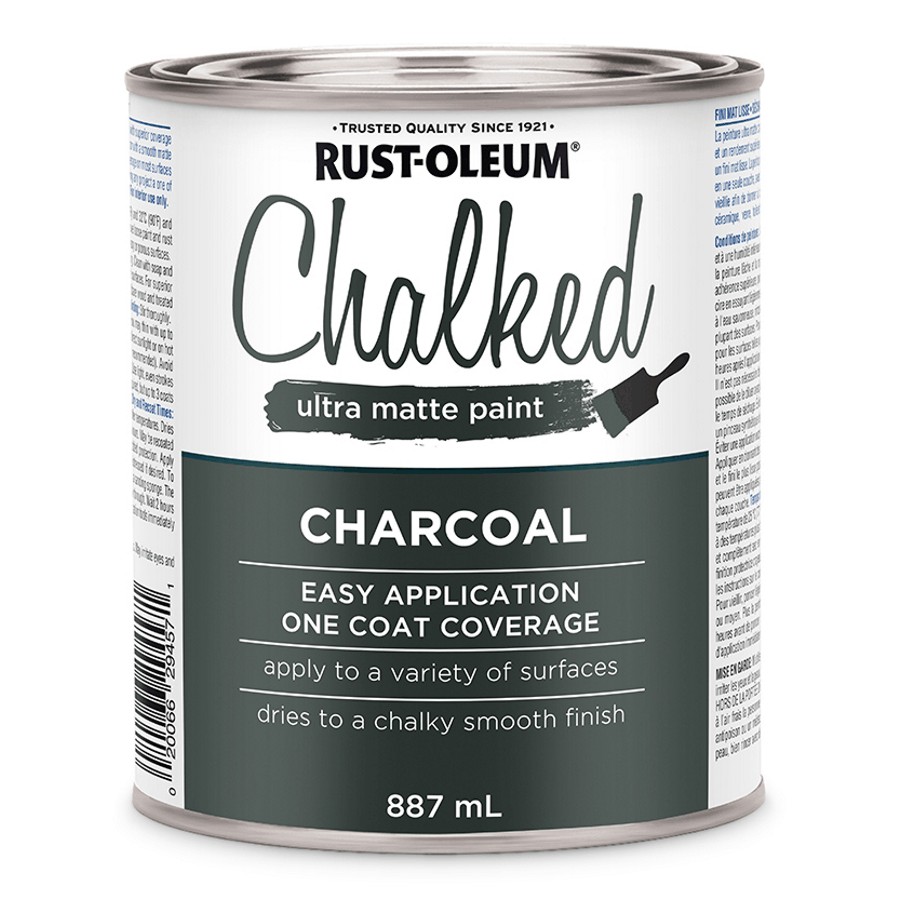 RustOleum 887mL Ultra Matte Charcoal Chalked Paint Home Hardware