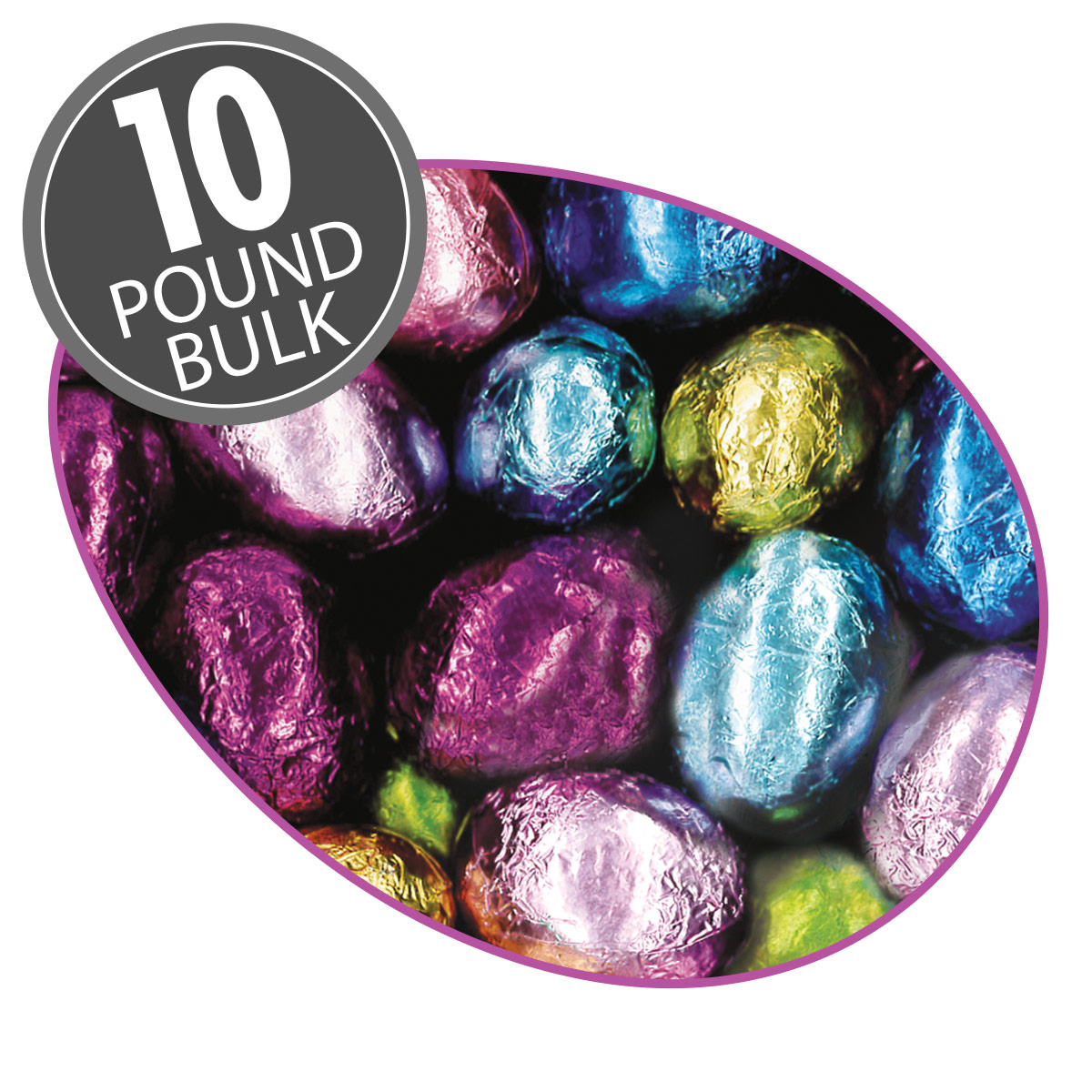 FoilWrapped Solid Chocolate Eggs 10 lbs bulk