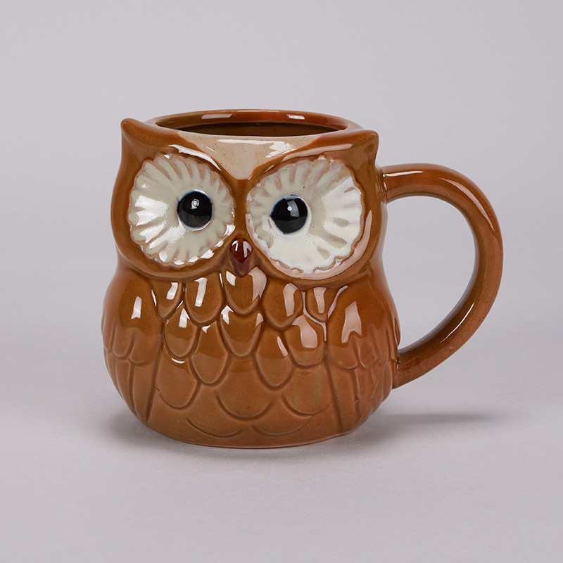 Stoneware Owl Mug Cracker Barrel