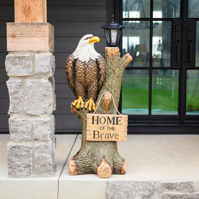 Solar Eagle Flag Holder Left Facing Cracker Barrel
