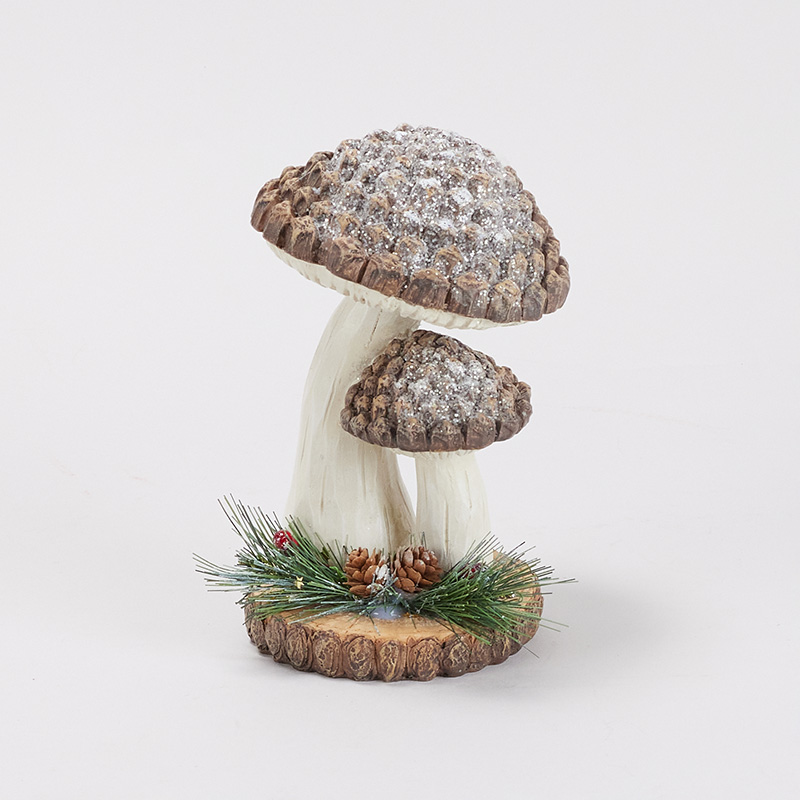 Decorative Mushroom with Greenery Cracker Barrel