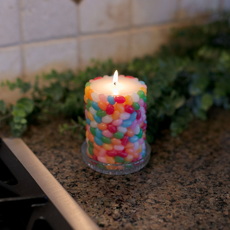 Jelly Bean Pillar Candle Cracker Barrel