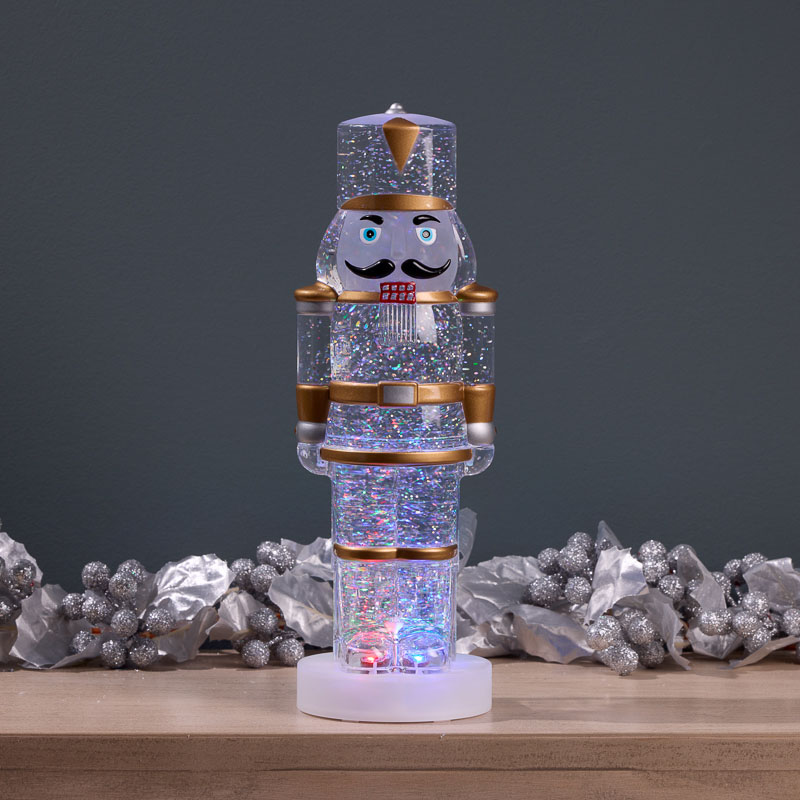 Acrylic Nutcracker Glitter Globe Cracker Barrel