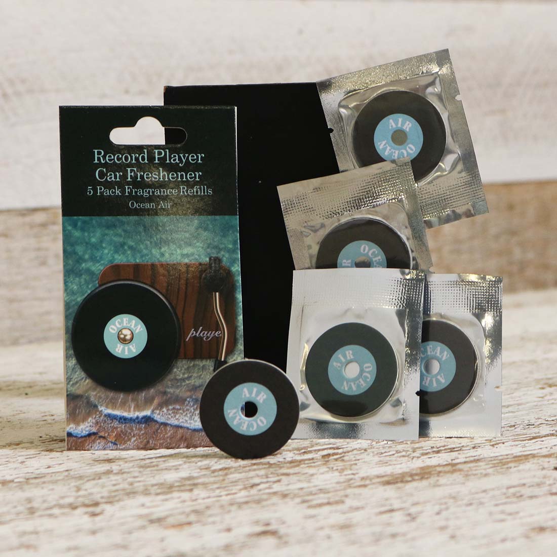 Ocean Air Record Player Car Freshener Refill 5 Pack Cracker Barrel